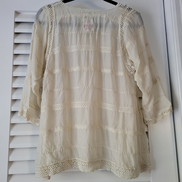 Johnny was  100% Cupra Rayon top blouse. - Picture 8 of 11